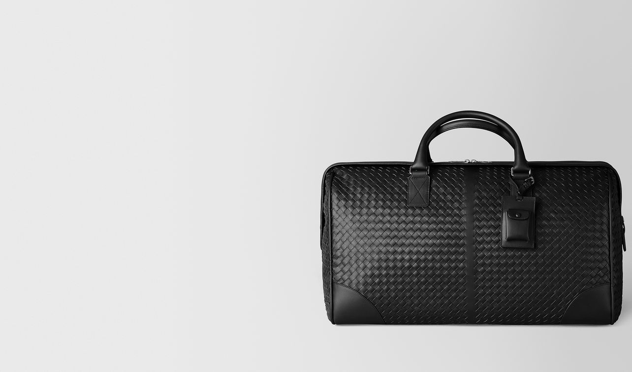 large duffel bag in nero intrecciato vn landing