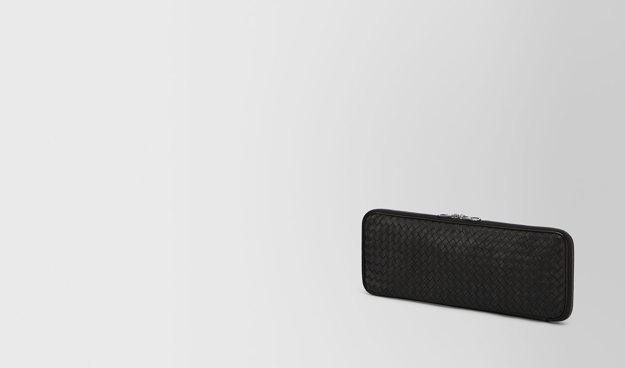 tie case in nero intrecciato vn landing
