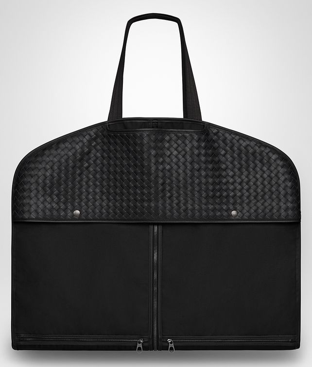 BOTTEGA VENETA GARMENT BAG IN NERO TECHNICAL CANVAS E VITELLO INTRECCIATO Other Accessories E fp