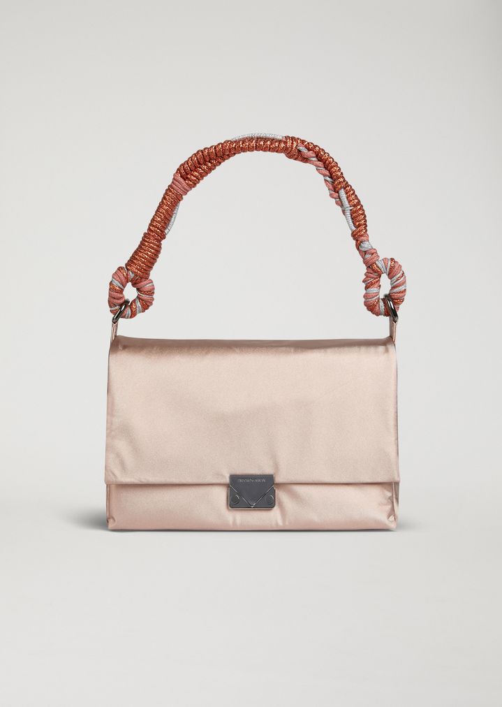 Shoulder Bag In Lamé Technical Fabric Woman Emporio Armani Emporio Armani Shoulder Bag In Lamé Technical Fabric Woman F