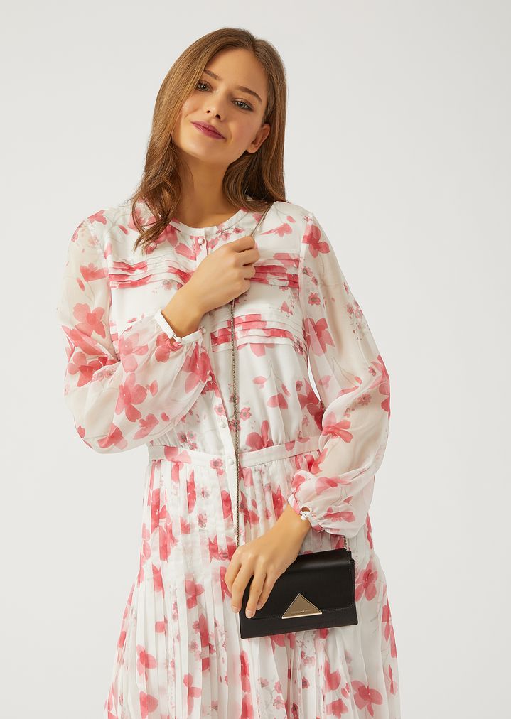 LEATHER AND SATIN CROSSBODY CLUTCH BAG LEATHER AND SATIN CROSSBODY CLUTCH BAG