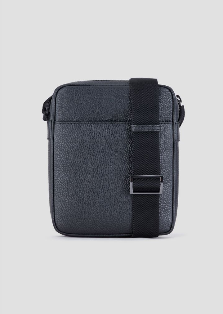 Bolso bandolera de piel graneada Bolso bandolera de piel graneada