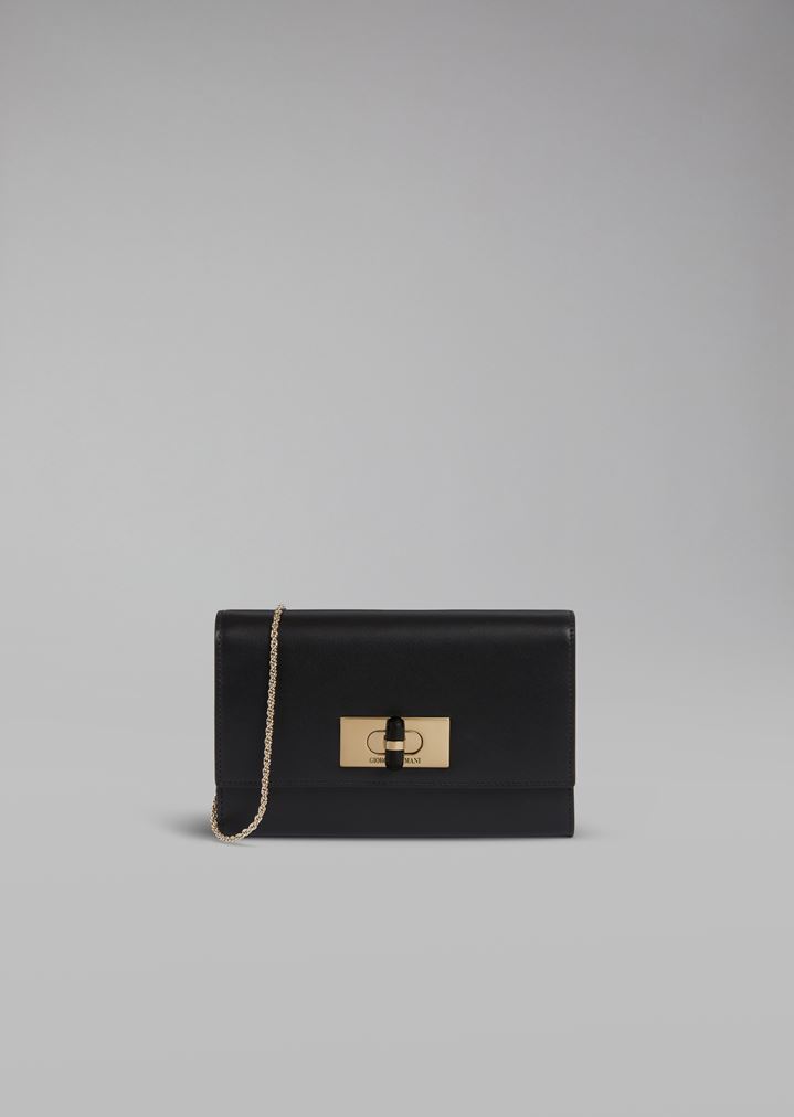 Bolso de hombro de piel lisa Bolso de hombro de piel lisa