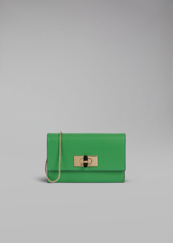 Bolso de hombro de piel lisa Bolso de hombro de piel lisa