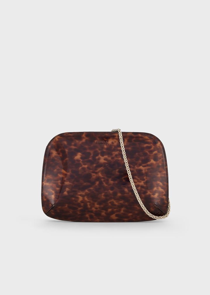 tortoise shell clutch bag