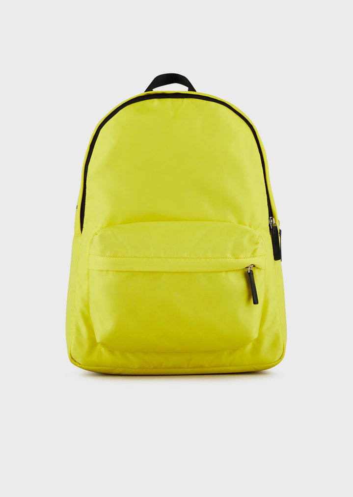 Backpack in nylon tech fabric with maxi-logo on the top Backpack in nylon tech fabric with maxi-logo on the top