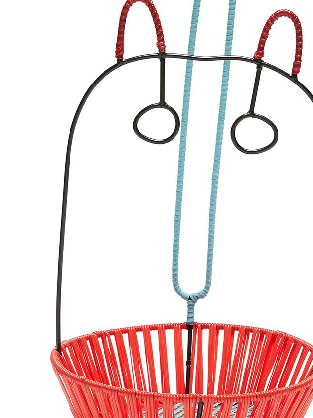 HOME DECOR Marni MARNI MARKET basket in metal with red base Man