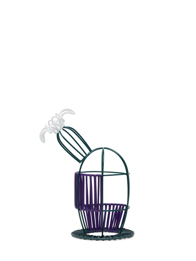 Sculpture Marni MARNI MARKET cactus sculpture with 1 flower & purple and green base Man