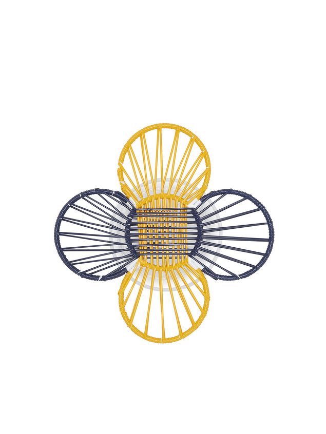 HOME DECOR Marni MARNI MARKET yellow, white and black table in metal Man