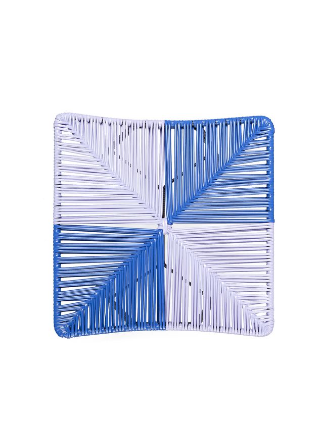 HOME DECOR Marni MARNI MARKET stool in blue and violet metal with rectangular seat Man