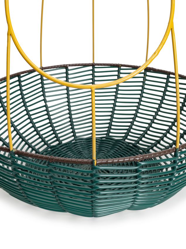 Sculpture Marni MARNI MARKET guanabana-shaped fruit bowl in yellow, green and brown metal Man