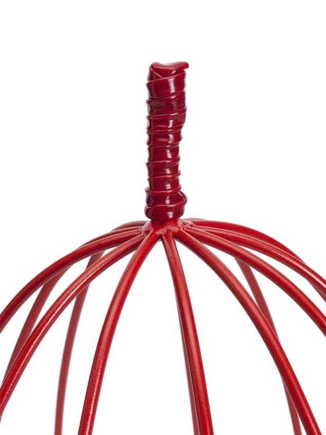 Sculpture Marni MARNI MARKETguanabana-shaped fruit bowl in red metal Man