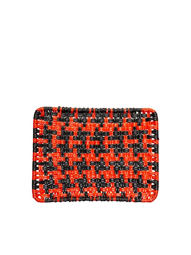 HOME DECOR Marni MARNI MARKET iron stool with rectangular seat in red and black Man