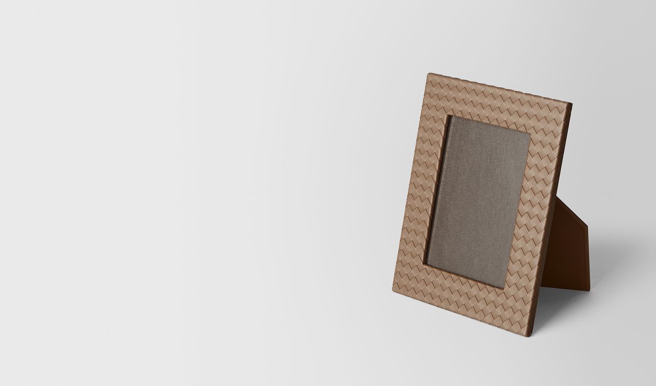 ash intrecciato nappa leather medium photo frame landing