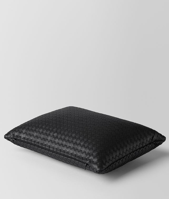 BOTTEGA VENETA NERO INTRECCIATO NAPPA LEATHER RECTANGULAR PILLOW Pillow E fp