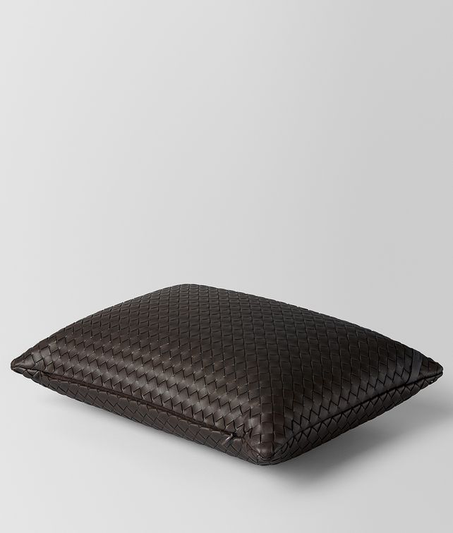 BOTTEGA VENETA ESPRESSO INTRECCIATO NAPPA LEATHER RECTANGULAR PILLOW Pillow E fp