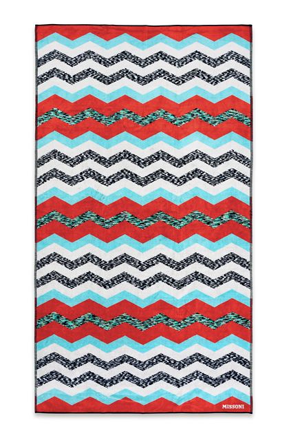 Missonihome Beach Towels Missoni Missoni Home Victor Beach Towel Light Grey E Back