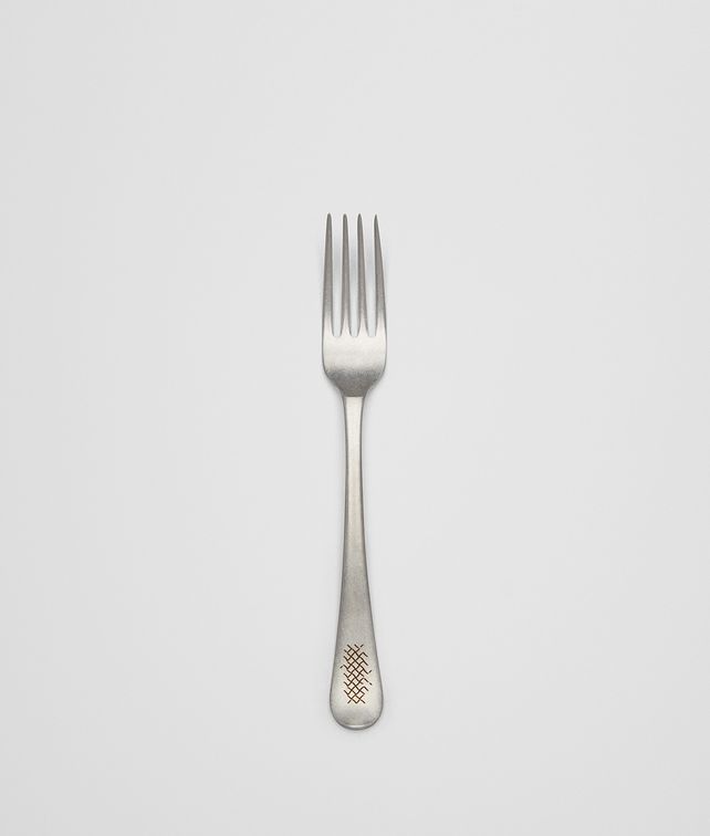 BOTTEGA VENETA VINTAGE STAINLESS STEEL SERVING FORK FLATWARE E fp