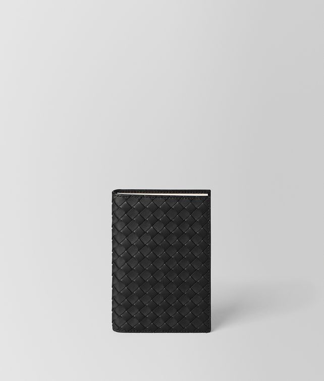 BOTTEGA VENETA NERO INTRECCIATO NAPPA LEATHER TRAVEL NOTEBOOK NOTEBOOK E fp