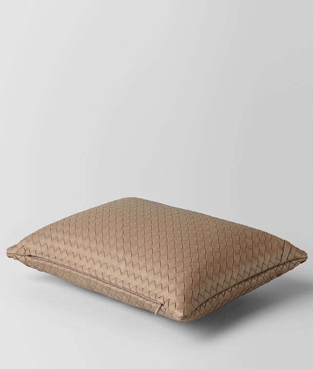 BOTTEGA VENETA ASH INTRECCIATO NAPPA LEATHER RECTANGULAR PILLOW Pillow E fp