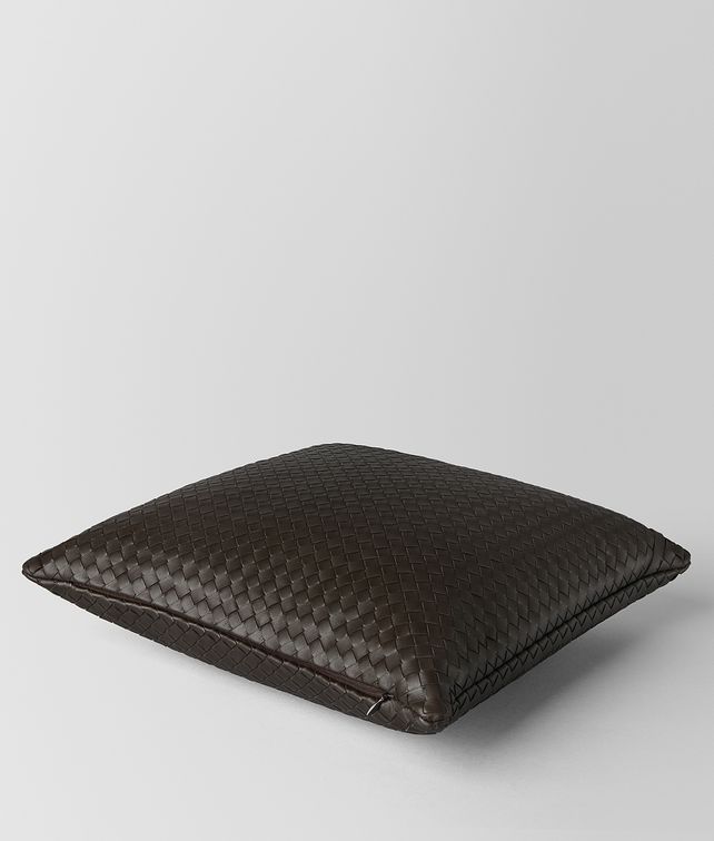 BOTTEGA VENETA ESPRESSO INTRECCIATO NAPPA LEATHER SQUARE PILLOW Pillow E fp