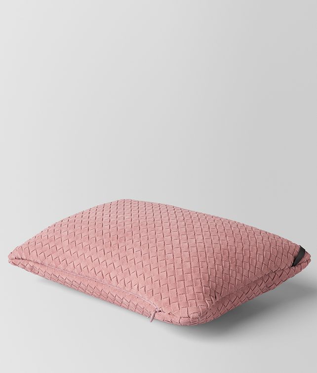 BOTTEGA VENETA ANTIQUE ROSE INTRECCIATO SUEDE RECTANGULAR PILLOW Pillow E fp