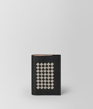 SMALL NOTEBOOK COVER IN INTRECCIATO CHECKER