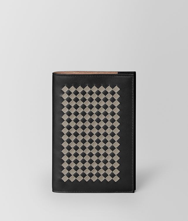 BOTTEGA VENETA MEDIUM NOTEBOOK COVER IN INTRECCIATO CHEQUER NOTEBOOK E fp