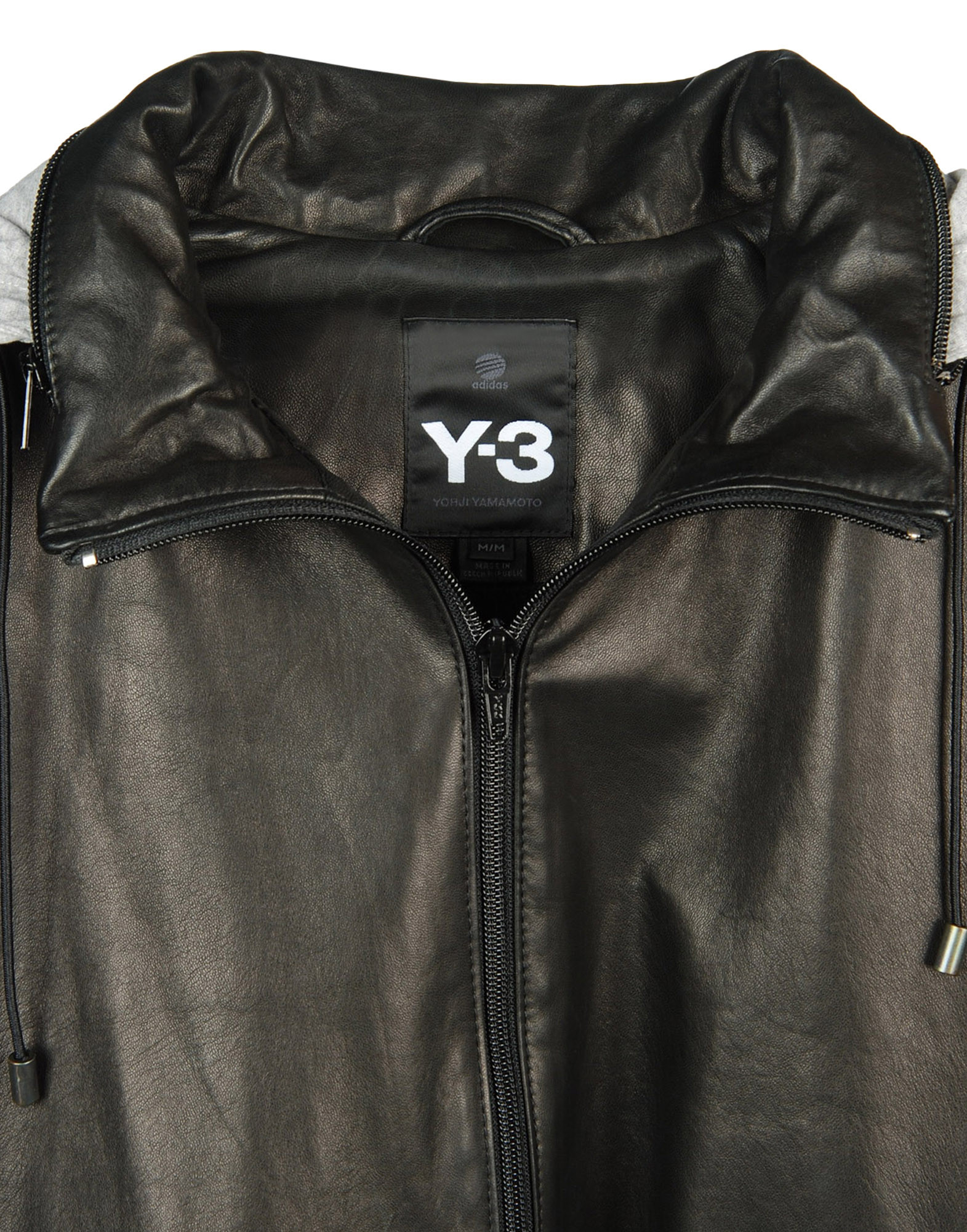 adidas y3 leather jacket