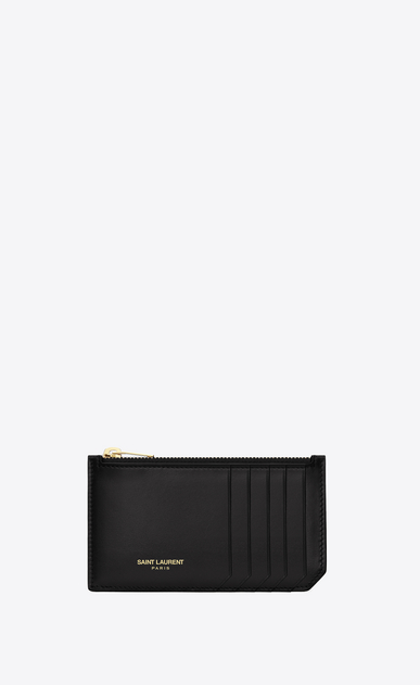check embossed leather card case