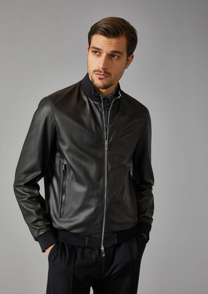 Veste en cuir giorgio armani Veste en cuir giorgio armani