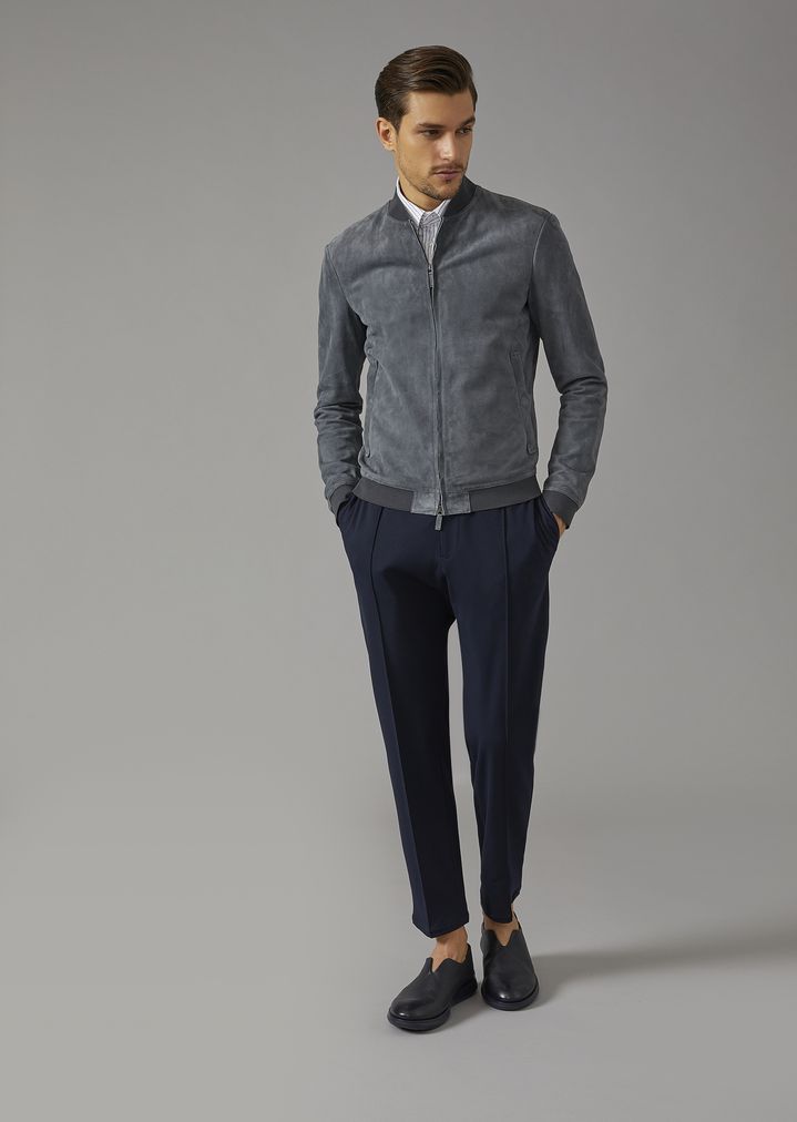 giorgio armani suede jacket