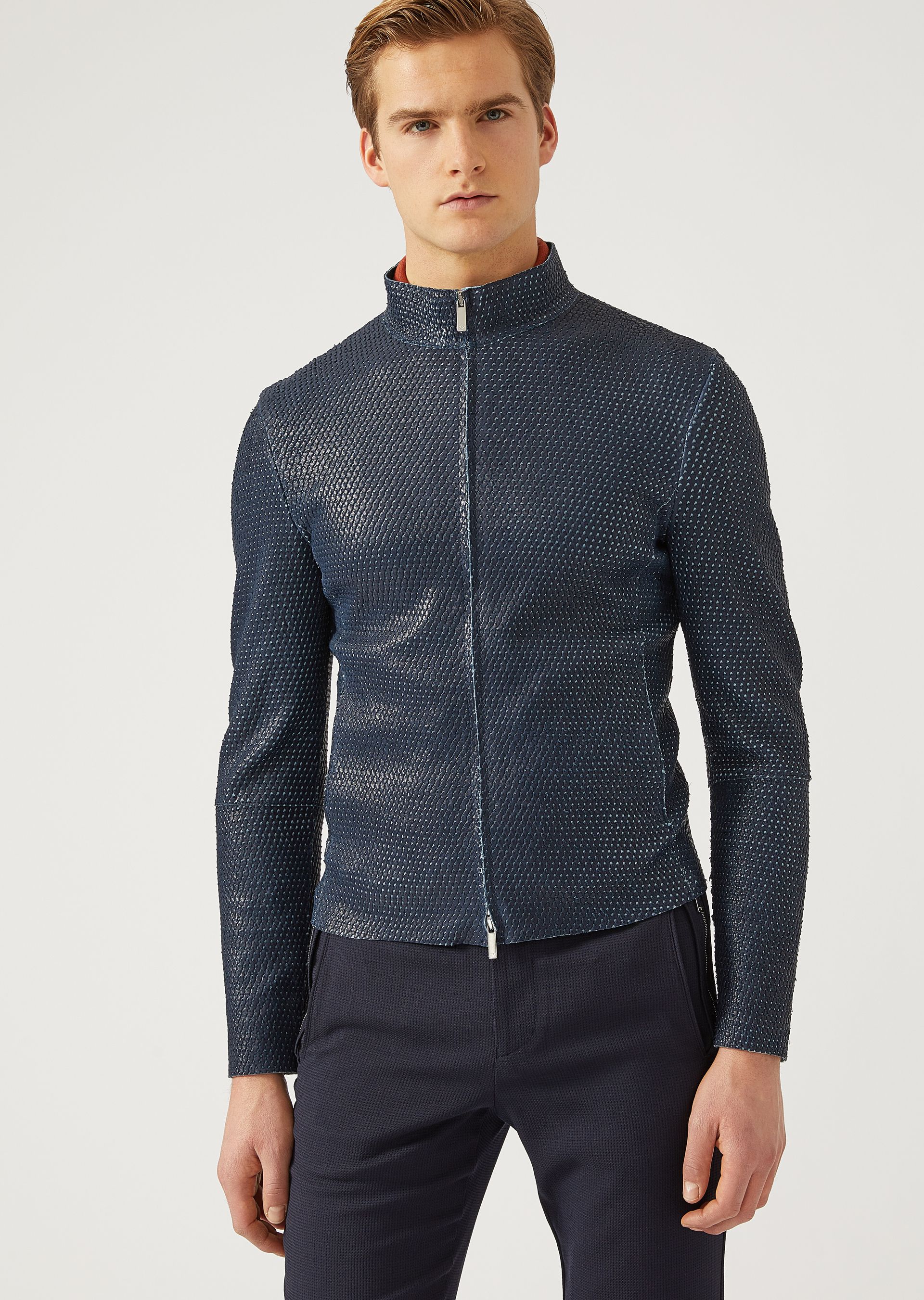 Leather Jacket For Men Emporio Armani Emporio Armani Leather Jacket U F