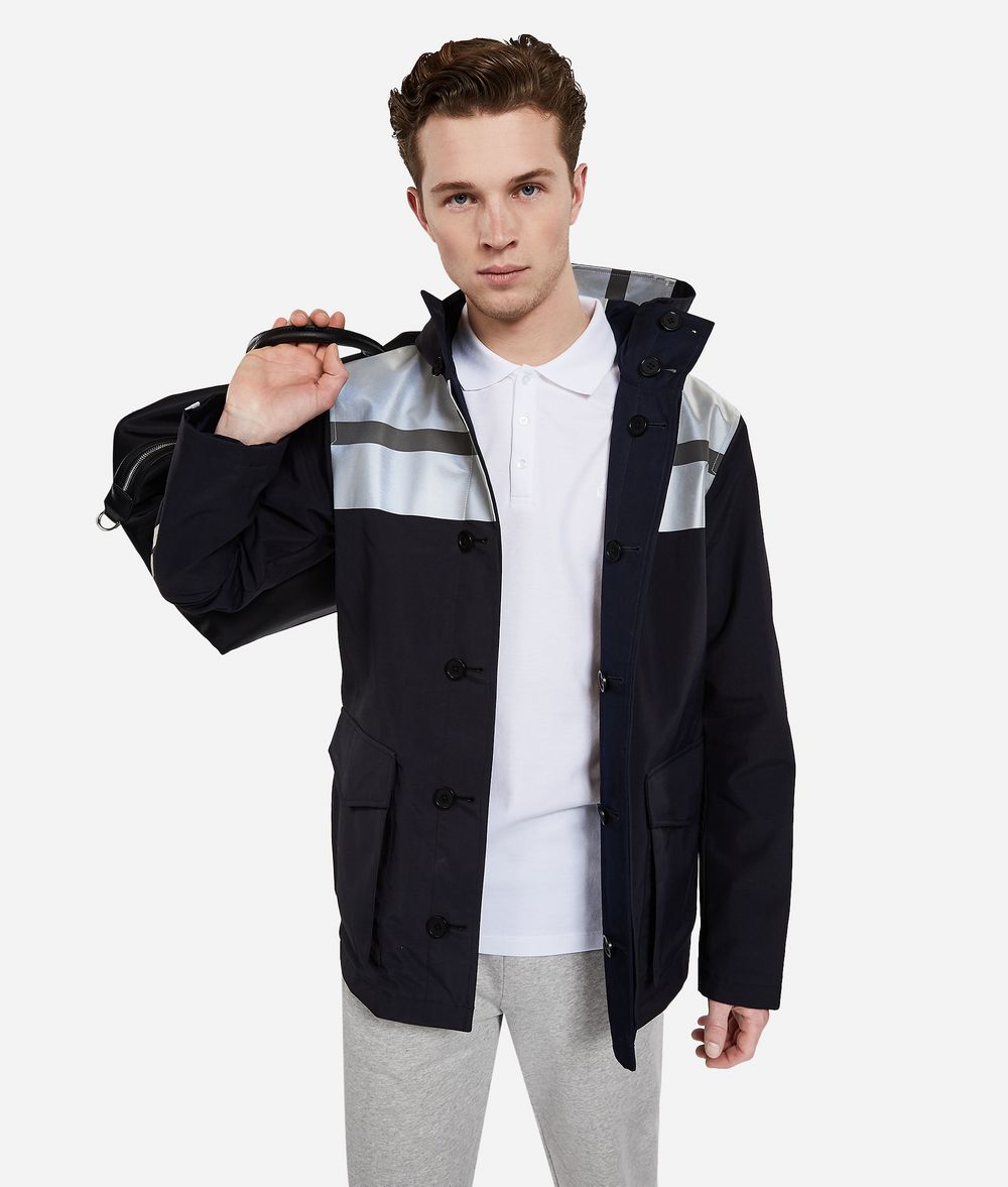 KARL LAGERFELD Reversible Jacket with Reflective Stripes Outerwear Man f