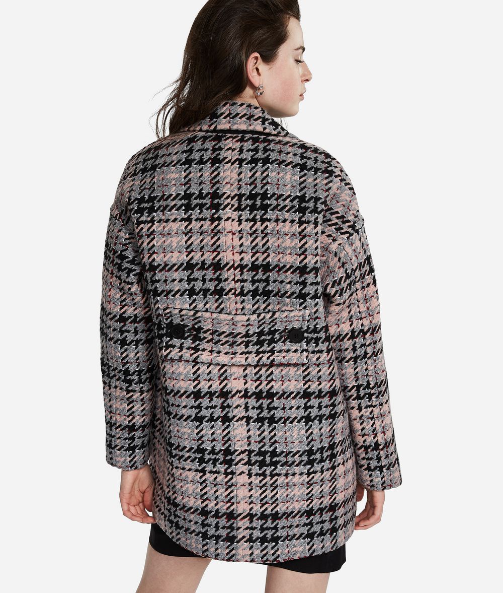 karl lagerfeld houndstooth coat