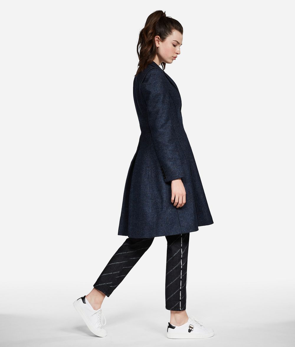 KARL LAGERFELD Mélange Wool Coat Jacket Woman d
