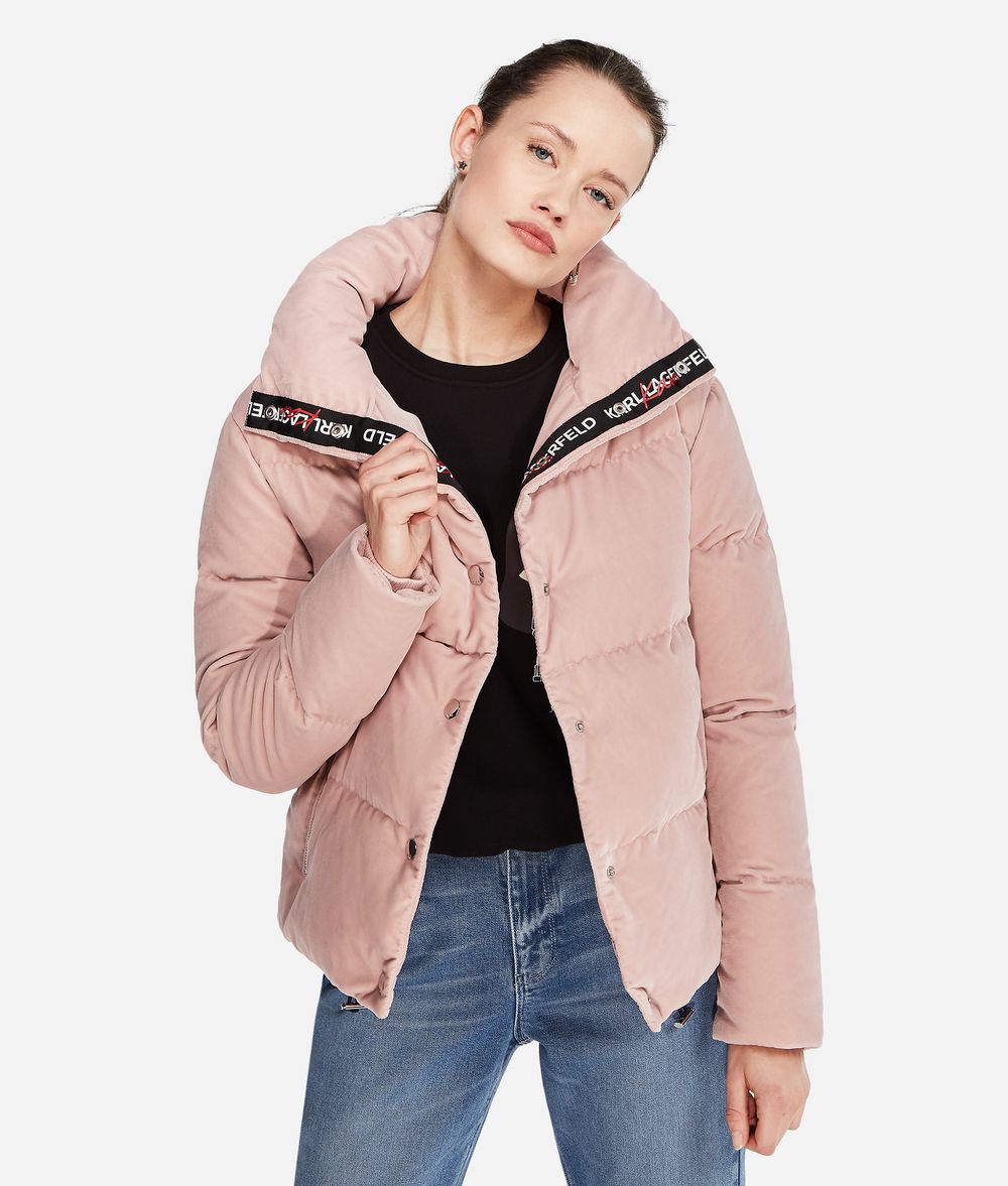 KARL LAGERFELD Karl x Kaia Daunenjacke aus Samt Outerwear Damen f