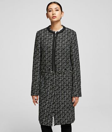 KARL LAGERFELD TRANSFORMING BOUCLÉ COAT