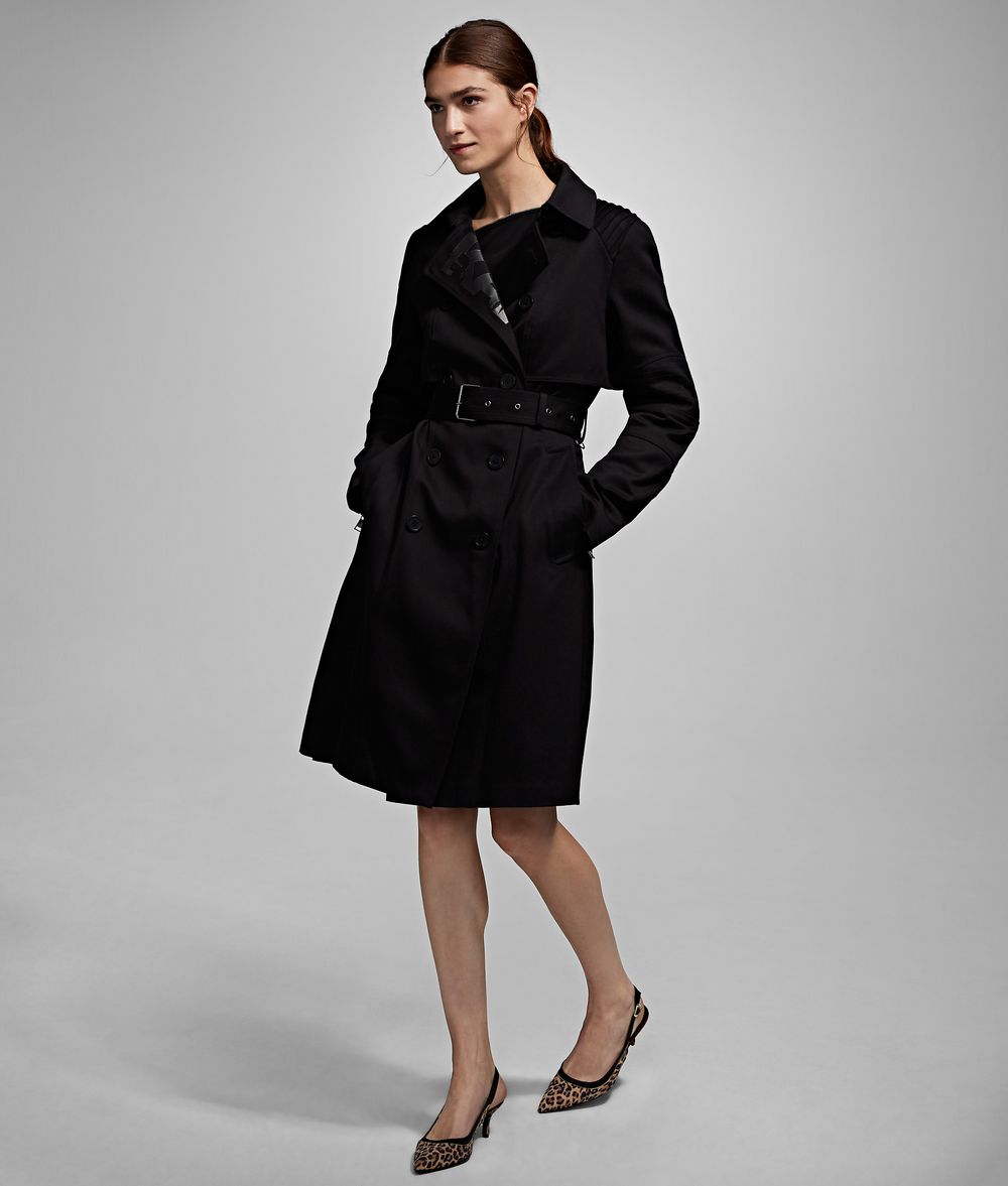 KARL LAGERFELD Logo Trench Coat Coat Woman f