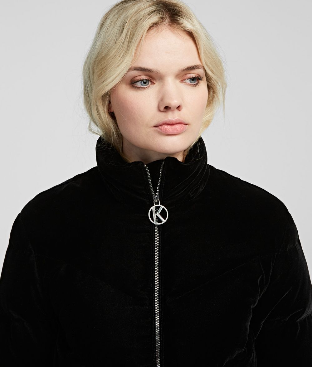 KARL LAGERFELD Velvet Down Jacket Outerwear Woman d