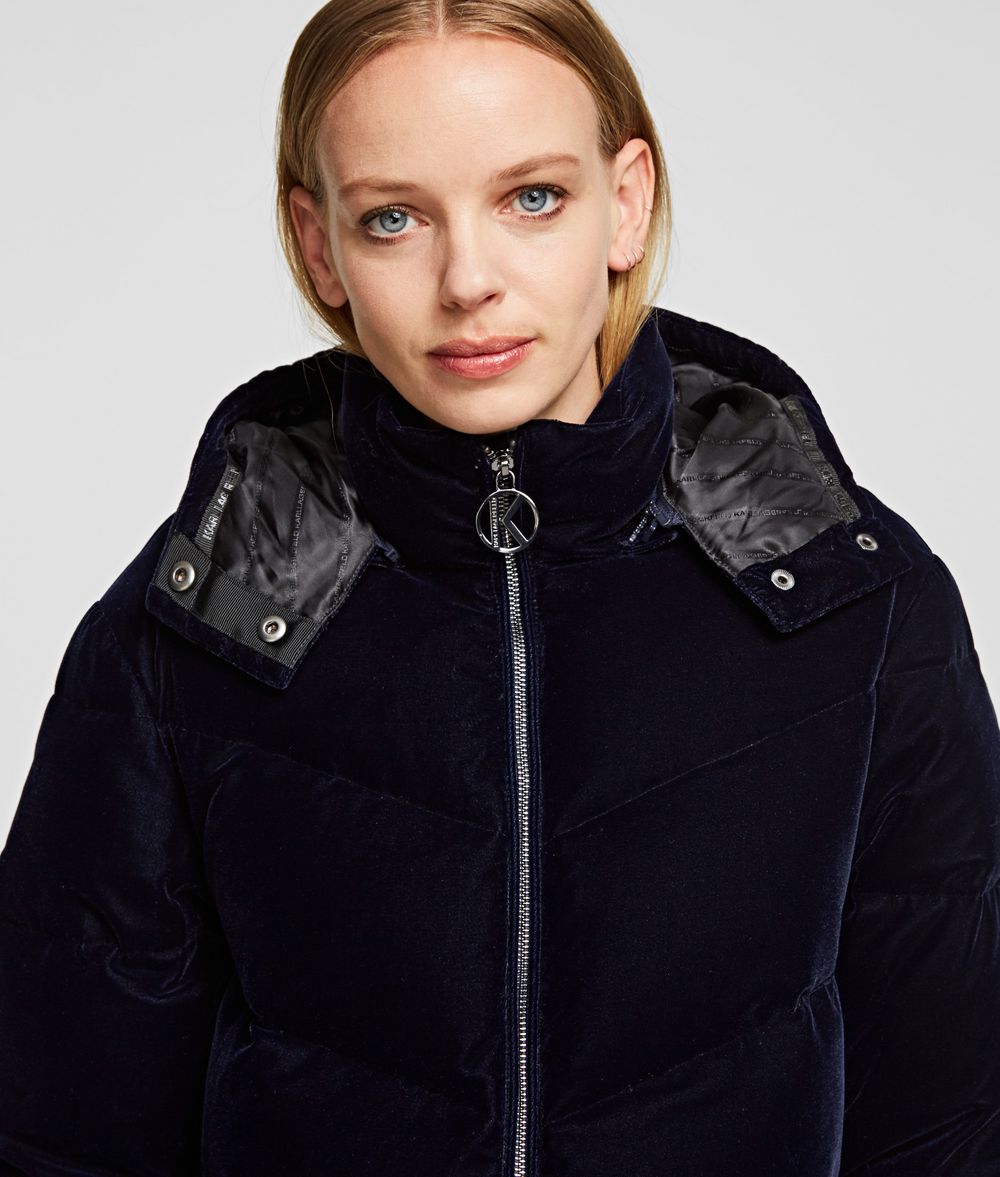 KARL LAGERFELD Velvet Down Jacket Outerwear Woman d