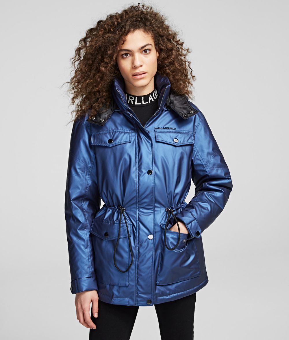 KARL LAGERFELD Technical Down Jacket Coat Woman f