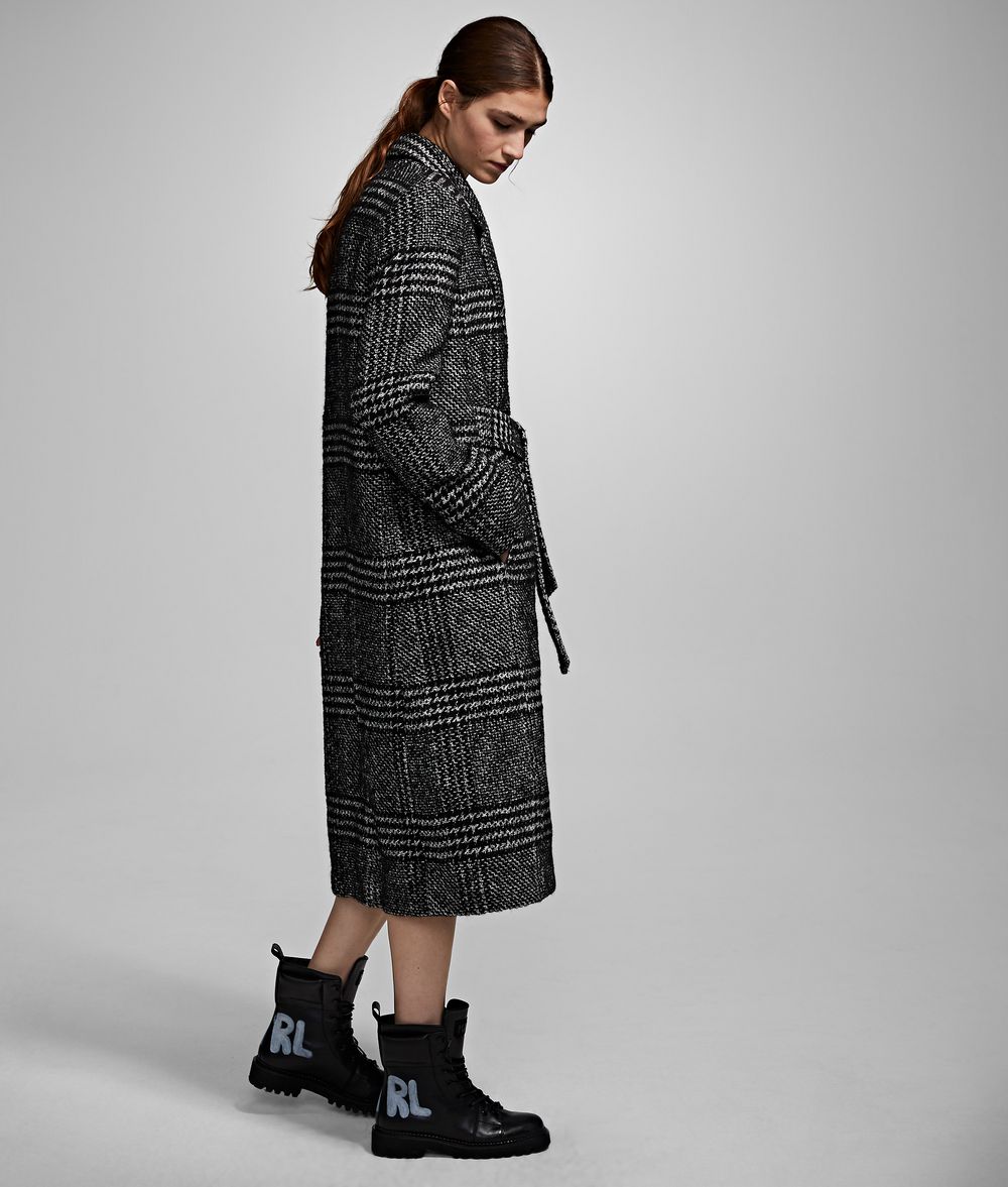 KARL LAGERFELD Checked Tailored Coat Coat Woman d