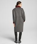 KARL LAGERFELD WOOL BLEND WRAP COAT