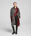 KARL LAGERFELD WOOL BLEND WRAP COAT
