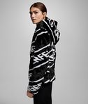 KARL LAGERFELD FAUX-FUR LOGO JACKET