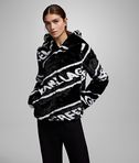 KARL LAGERFELD FAUX-FUR LOGO JACKET