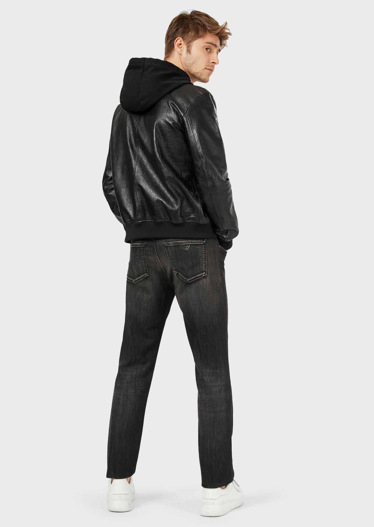 armani black and white jacket