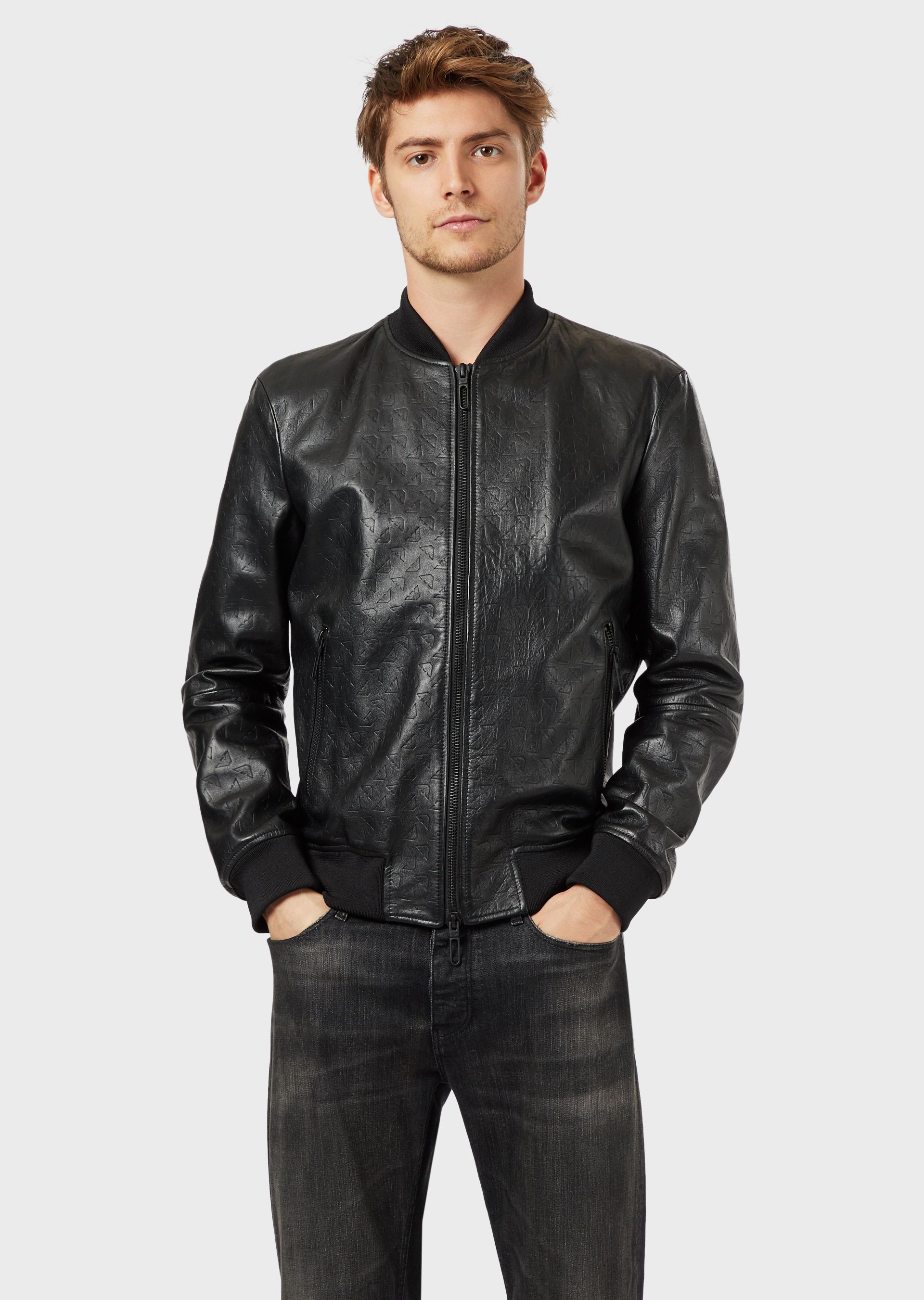Leather Jacket | Man | Emporio Armani