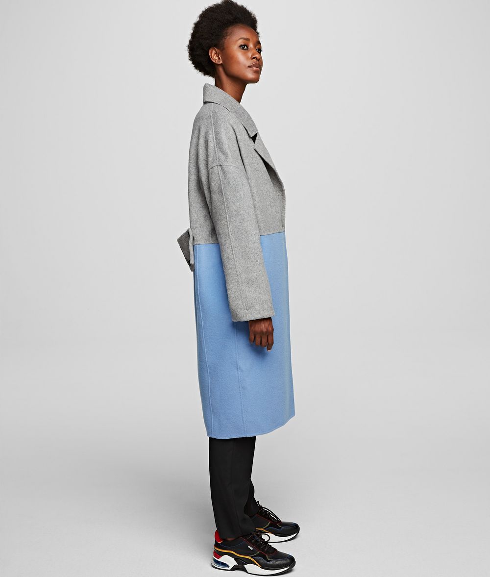 Karl lagerfeld blue coat Clearance